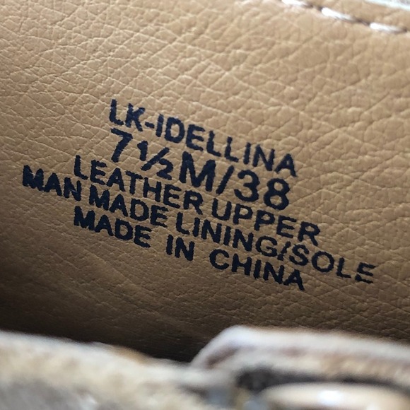 Lucky Brand Idellina Tan Beige Leather Suede Western Ankle Boots Women's 7.5 - Picture 4 of 16